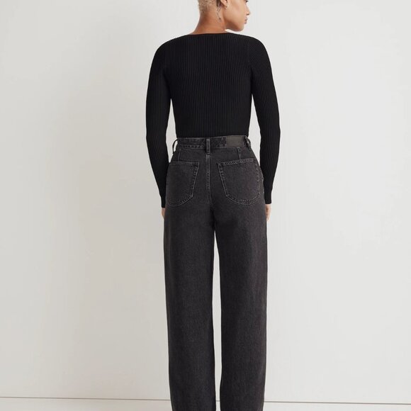 Madewell Curvy Superwide-Leg Jeans - Black - Picture 8 of 8